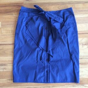 RED Valentino Button Front Ruffle Tie Waist Skirt